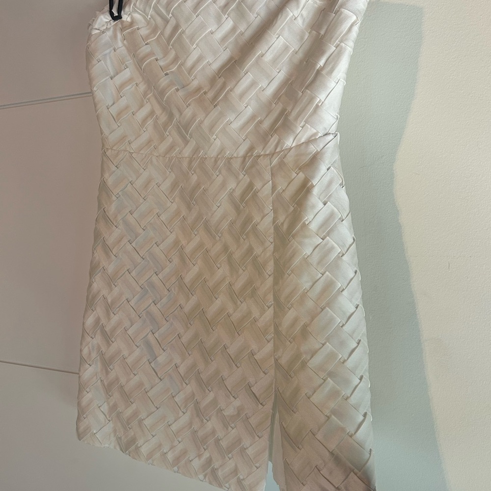 White Strapless Cocktail Dress